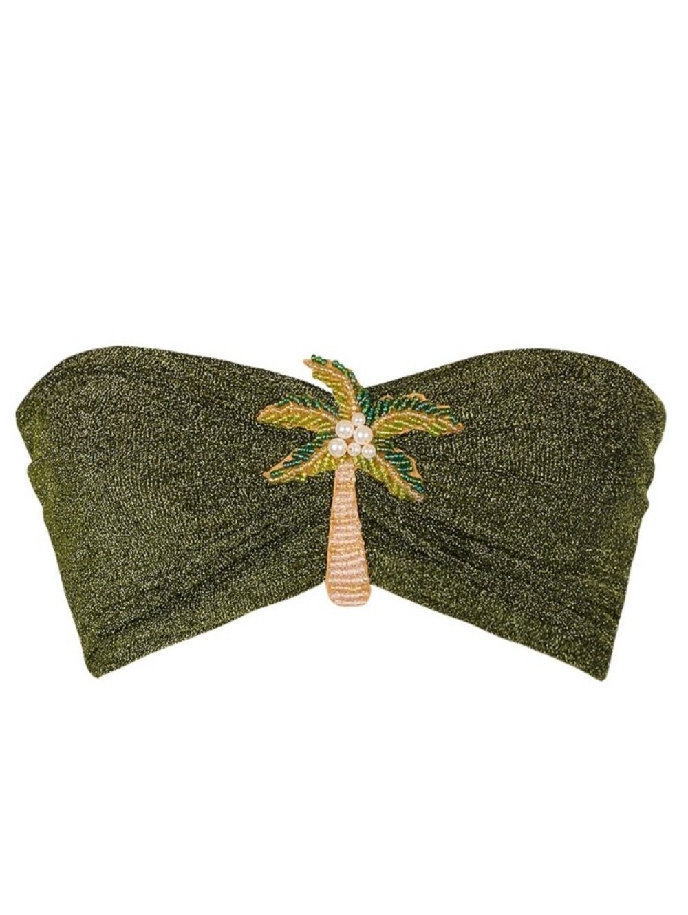 NWT $195 Mariandrée Gaitán Emily Top Palm Tree Green XS Revolve